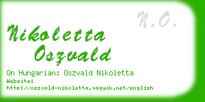 nikoletta oszvald business card